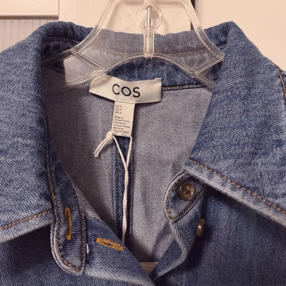 NWT COS Oversized Waisted Denim Shirt Dress Midi Length Size 8 - Picture 5 of 15